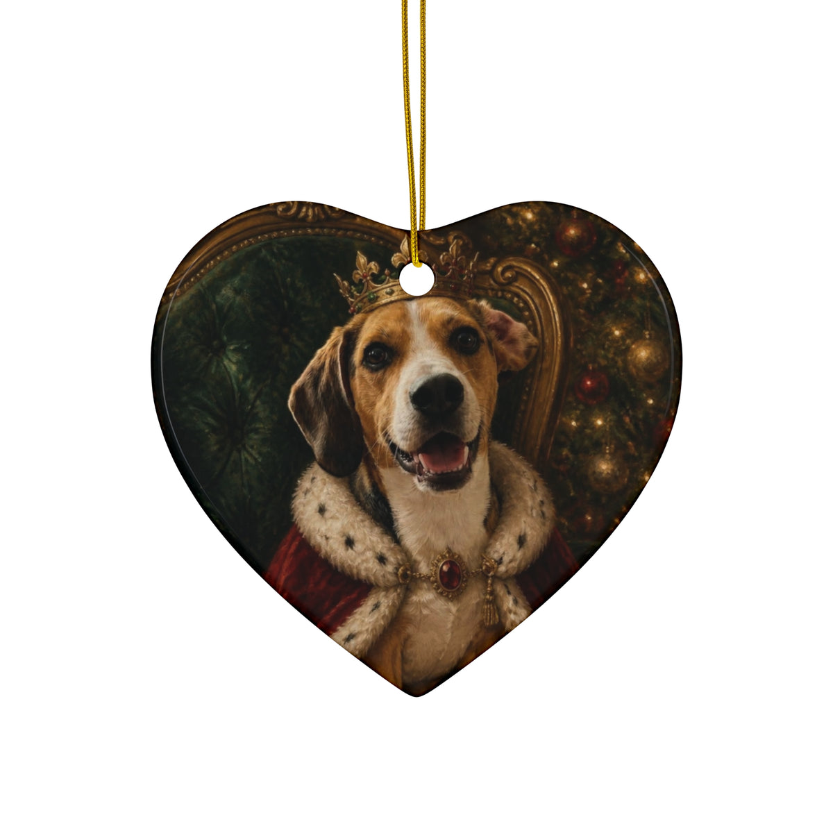 Custom Pet Portrait Christmas Ornament, view 2