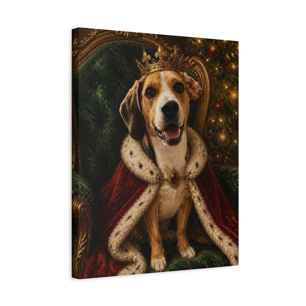 Custom Christmas Pet Portrait Canvas - Royal, Cozy or Elf Portrait of Your Dog or Cat From Your Photo