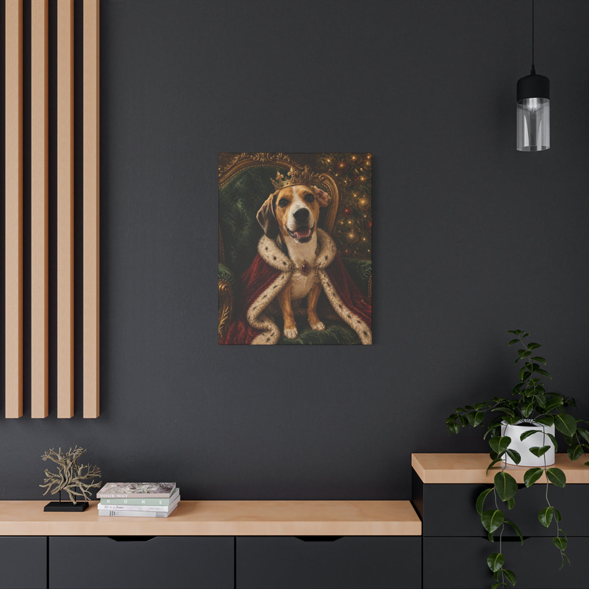 Custom Christmas Pet Portrait Canvas - Royal, Cozy or Elf Portrait of Your Dog or Cat From Your Photo