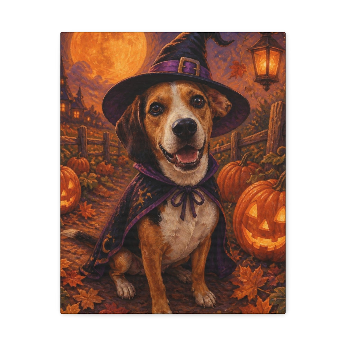 Custom Halloween Pet Portrait Canvas, view 2