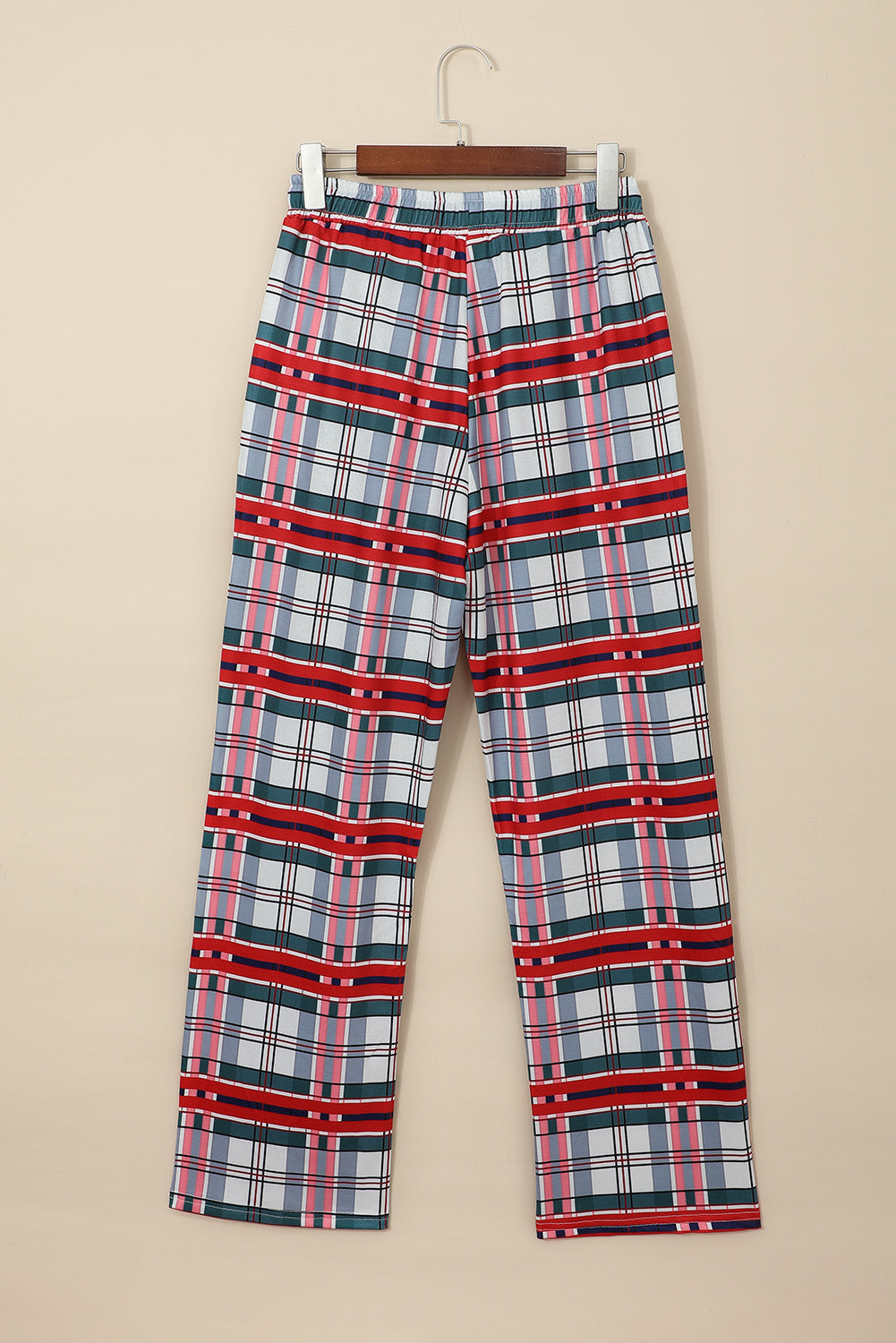 Red Plaid Christmas Pajama Set — Button-Down Top & Pants for Women