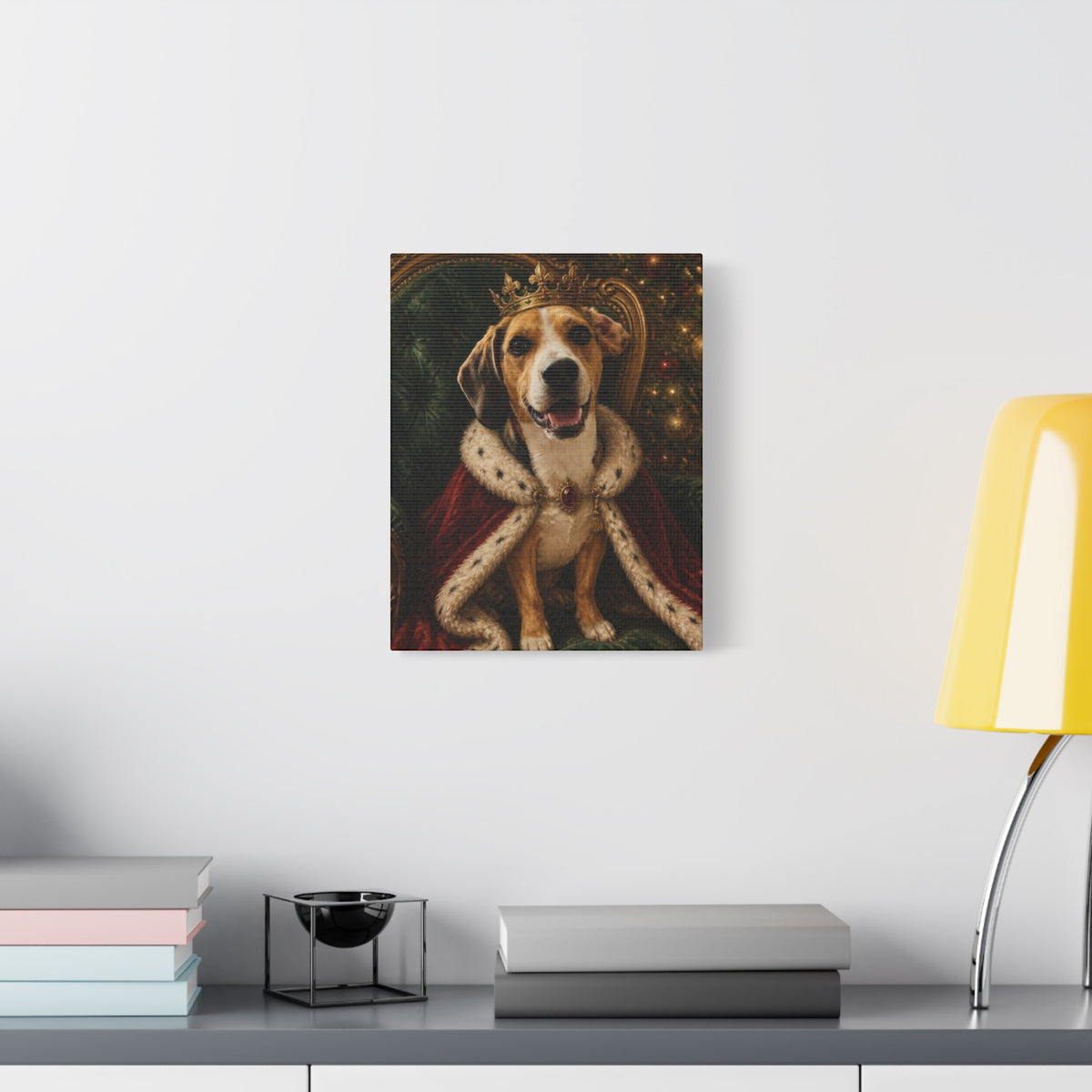 Custom Christmas Pet Portrait Canvas - Royal, Cozy or Elf Portrait of Your Dog or Cat From Your Photo