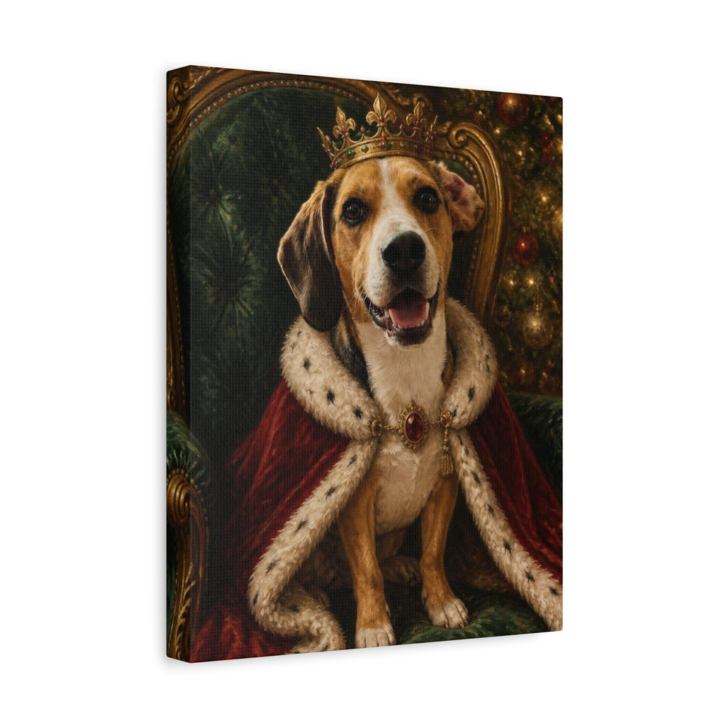 Custom Christmas Pet Portrait Canvas - Royal, Cozy or Elf Portrait of Your Dog or Cat From Your Photo