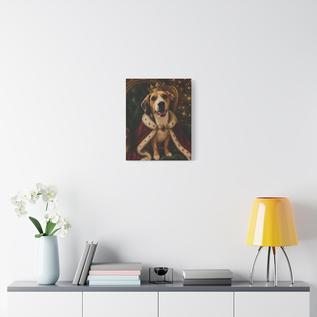 Custom Christmas Pet Portrait Canvas - Royal, Cozy or Elf Portrait of Your Dog or Cat From Your Photo
