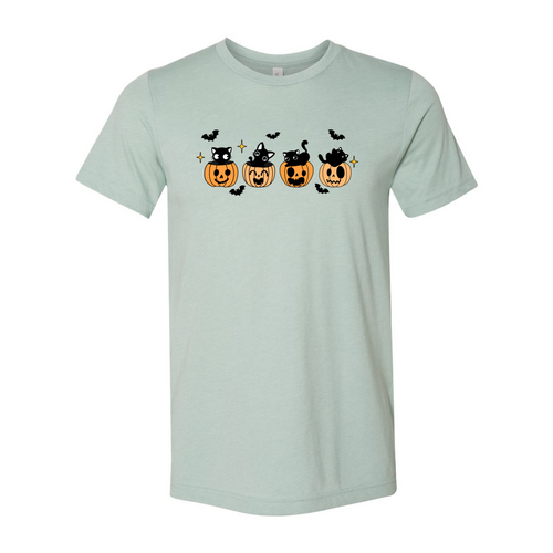 Black Cats & Pumpkins Halloween T-Shirt