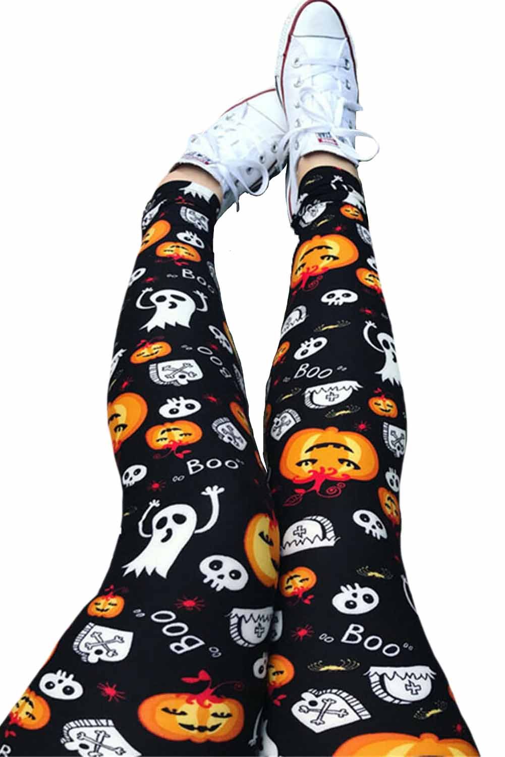 Pumpkin & Ghost Halloween Leggings