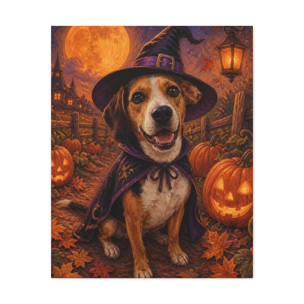 Custom Halloween Pet Portrait Canvas, view 3