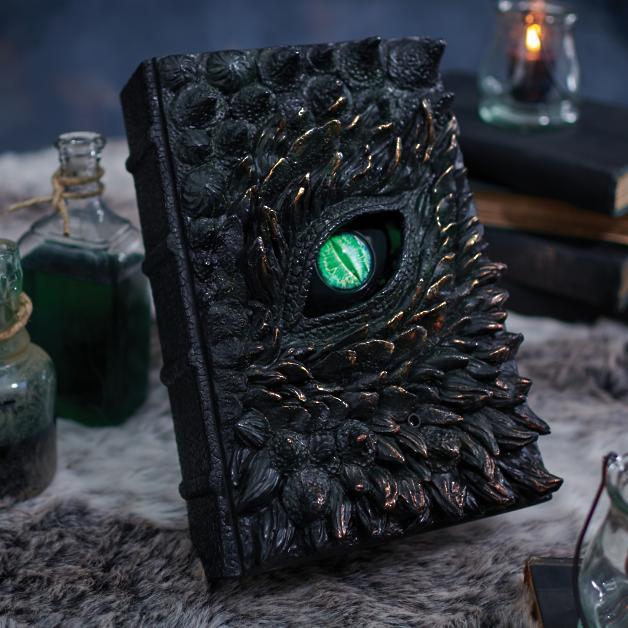 Dragon Eye Spellbook — Gothic Resin Decoration
