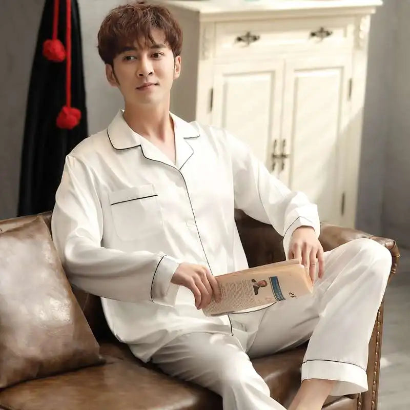 The Classic Satin Button-Down Pajamas