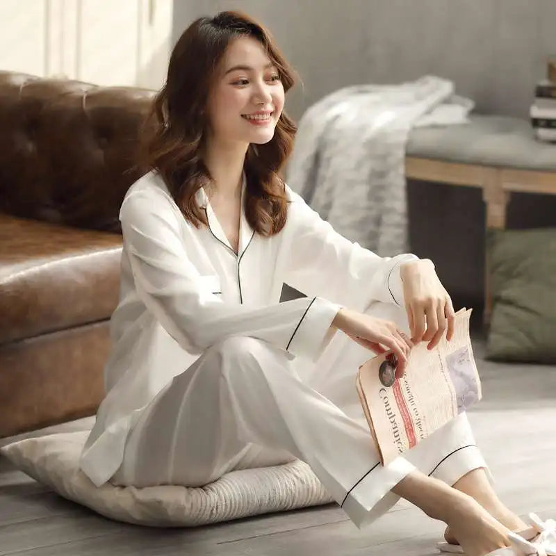 The Classic Satin Button-Down Pajamas