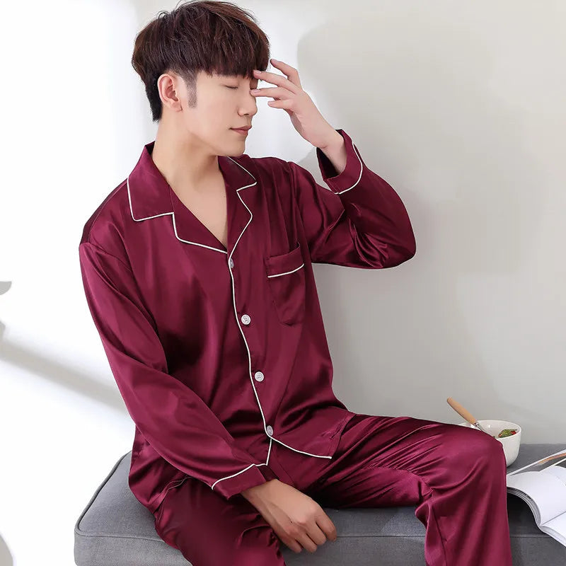 The Classic Satin Button-Down Pajamas