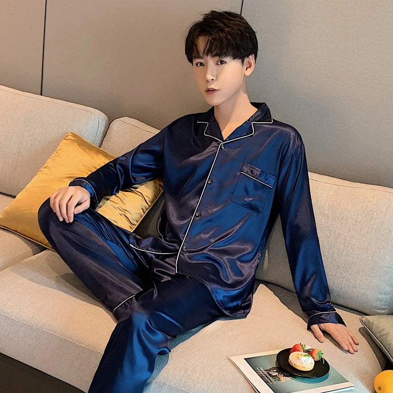 The Classic Satin Button-Down Pajamas
