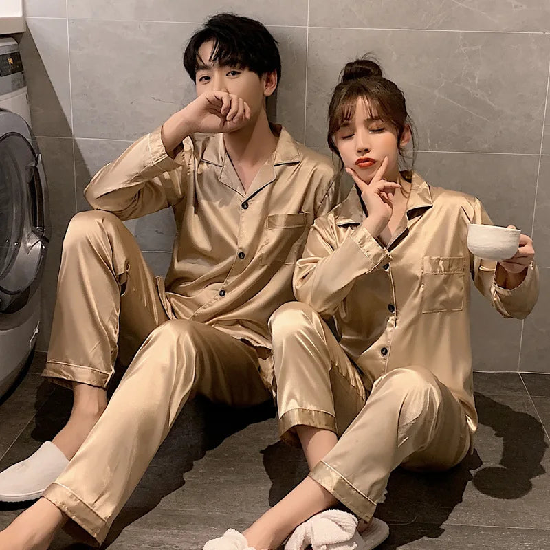 The Classic Satin Button-Down Pajamas