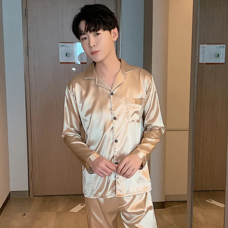 The Classic Satin Button-Down Pajamas