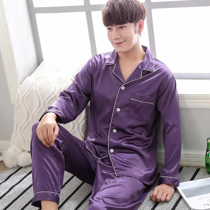 The Classic Satin Button-Down Pajamas