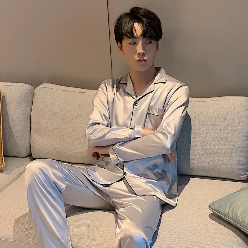The Classic Satin Button-Down Pajamas