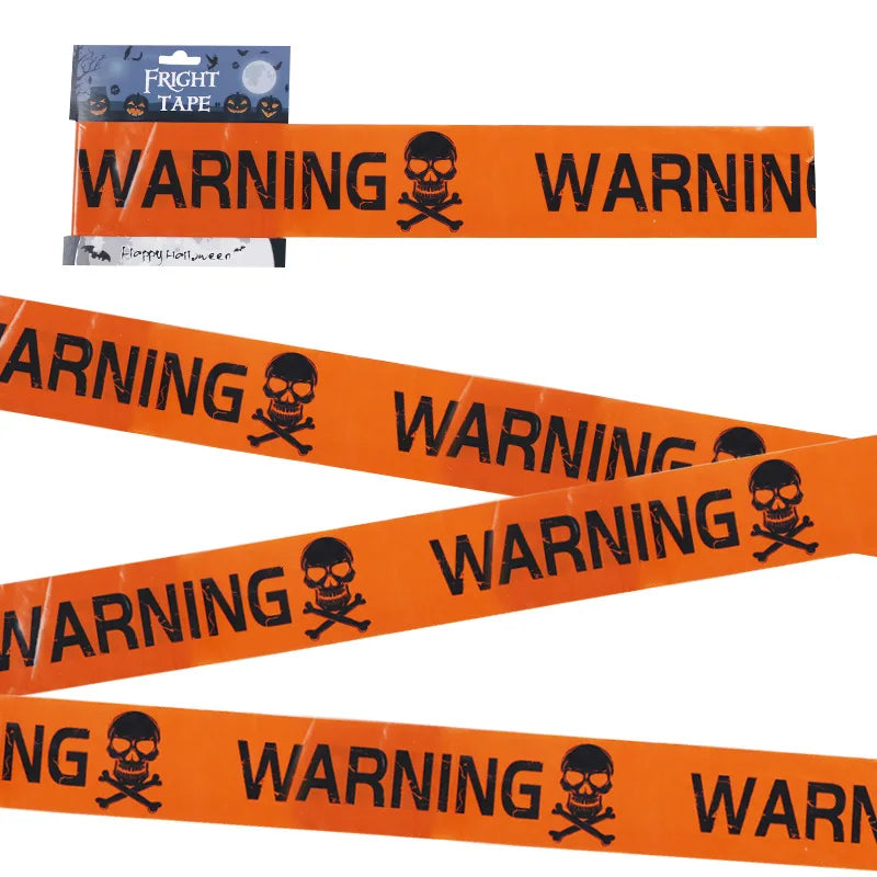 Skull Warning Tape Halloween Decoration