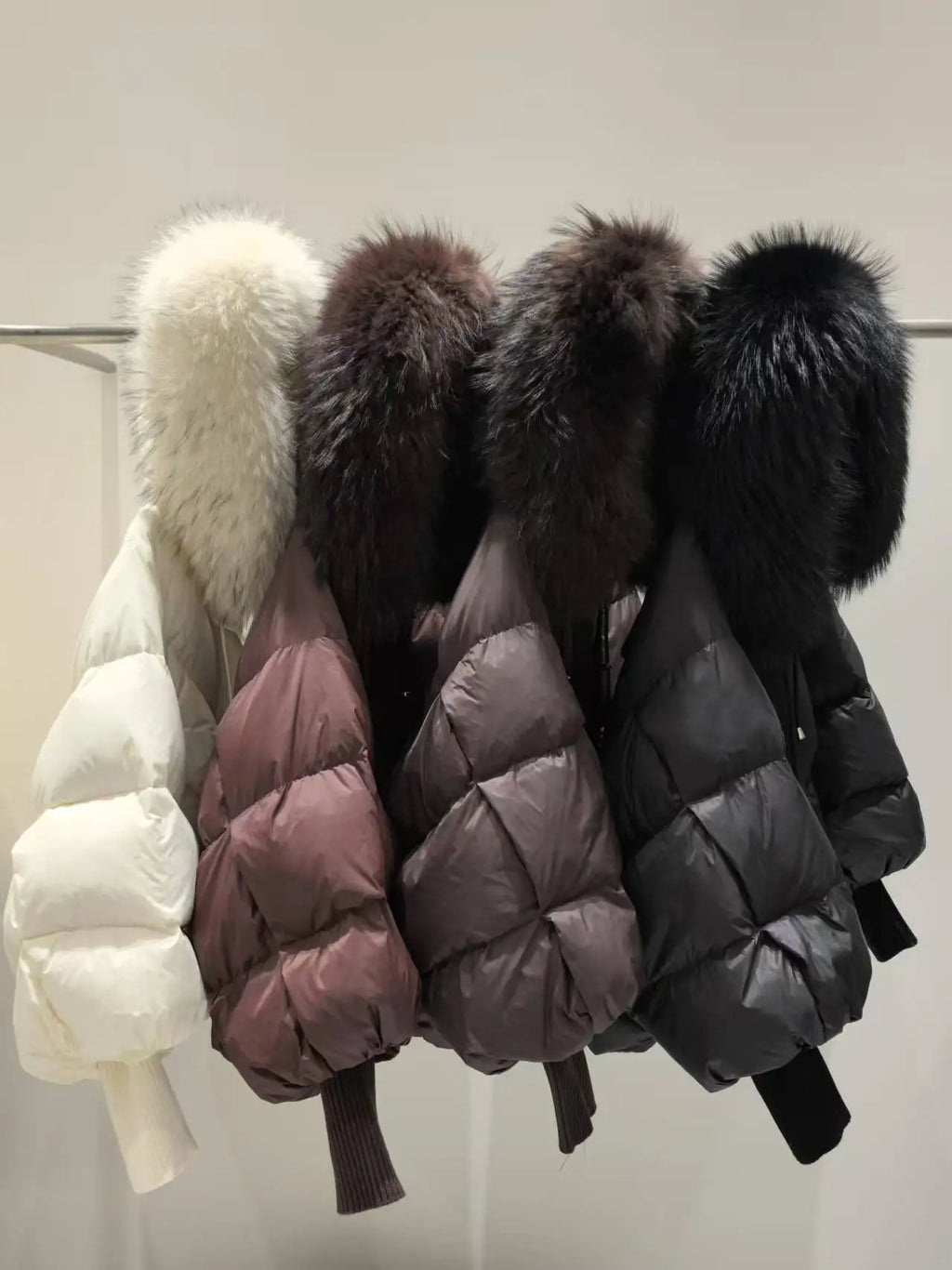 The Down Puffer with Natural Fur Collar