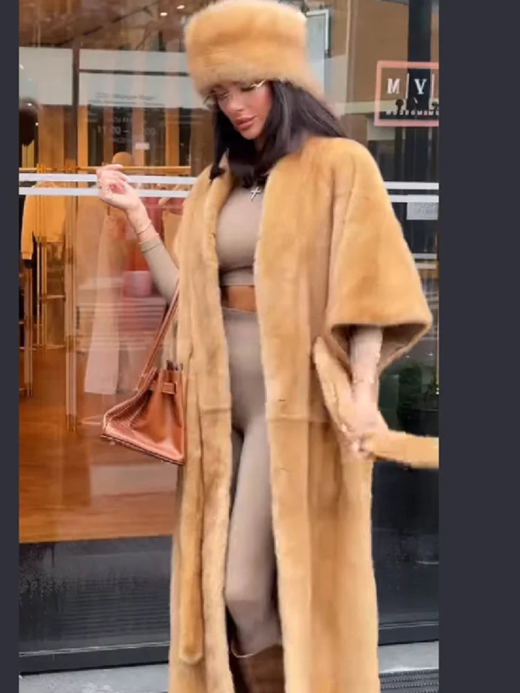 The Cruelty-Free Fur Shawl Maxi Coat