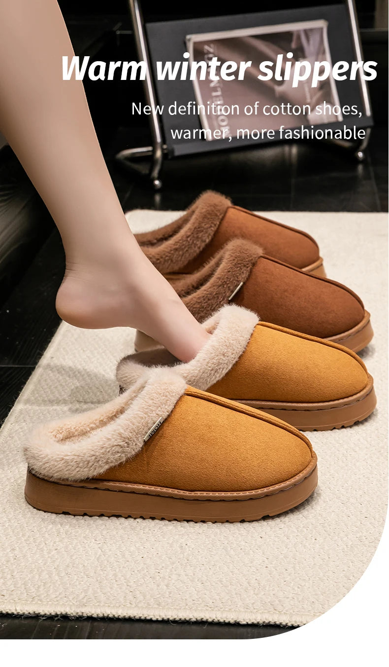 The Faux-Suede Platform Slipper