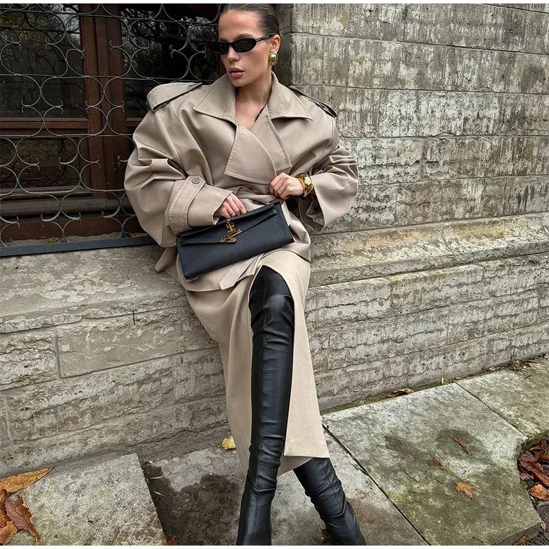 The Lace-Up Long Coat