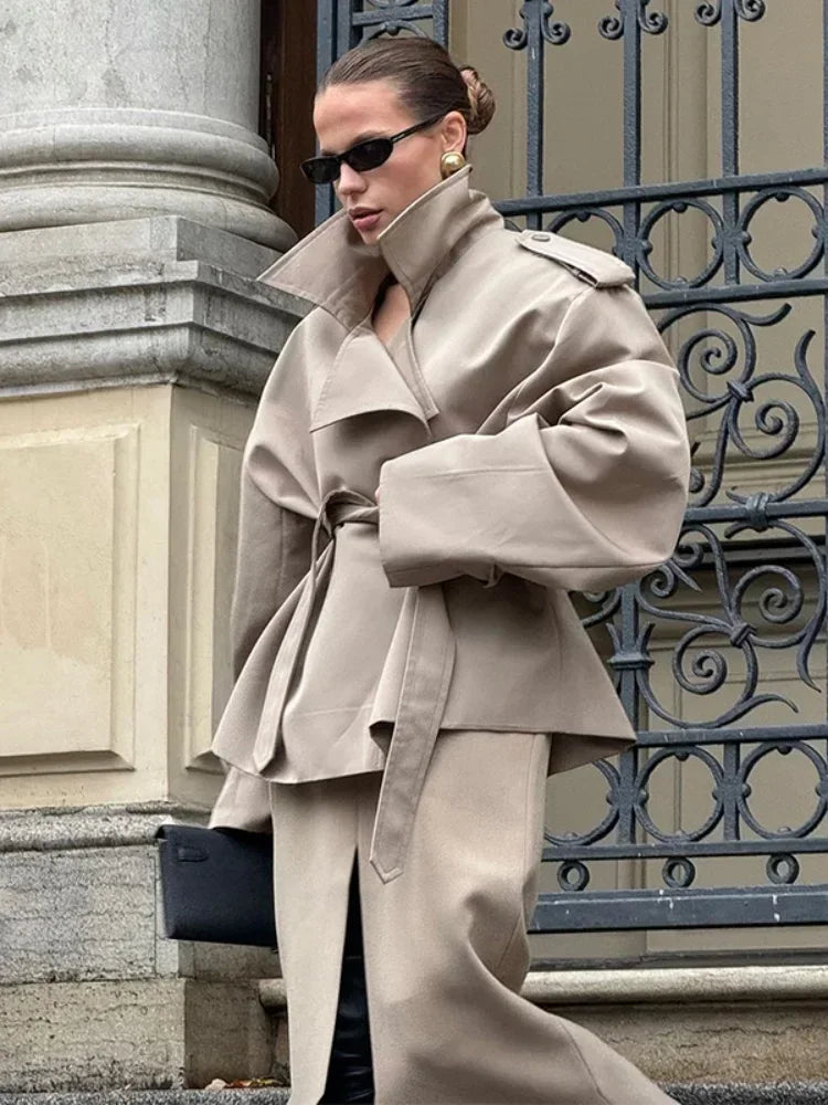 The V-Neck Belted Trench