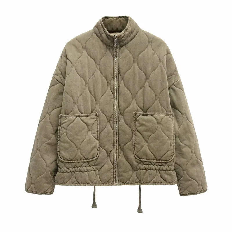 The Quilted High-Collar Jacket
