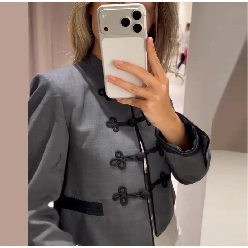 The Frog-Button Mandarin Jacket
