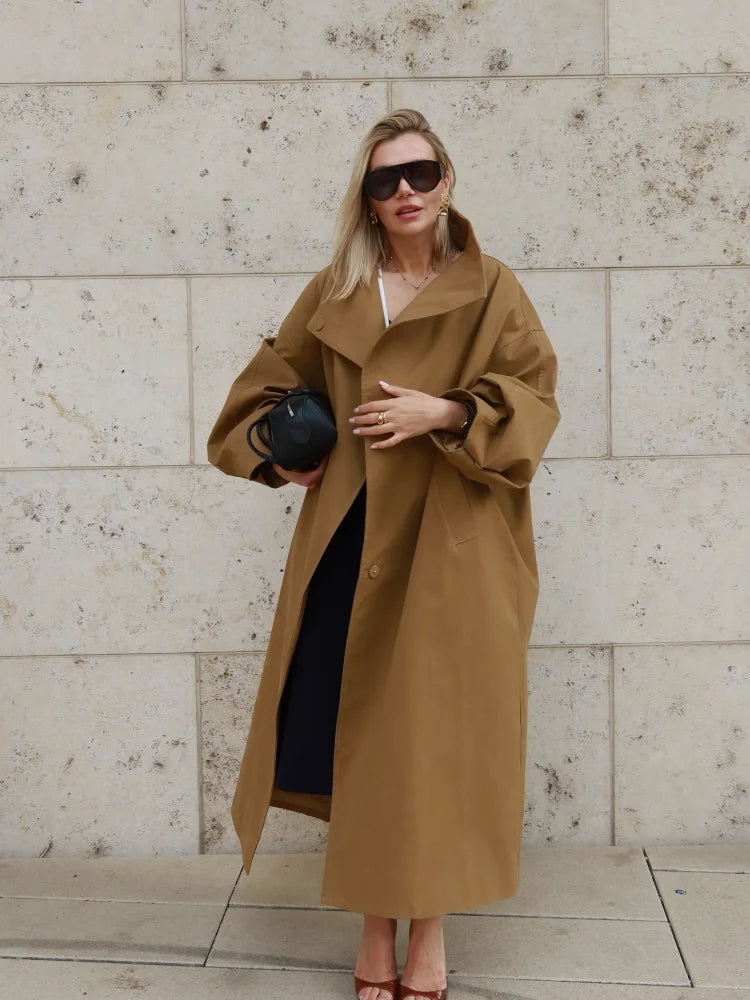 The Oversized Stand-Collar Trench