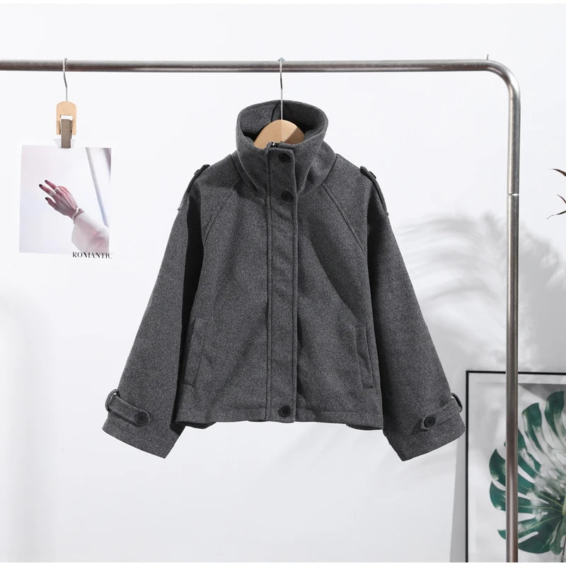 The Stand-Collar Boxy Jacket