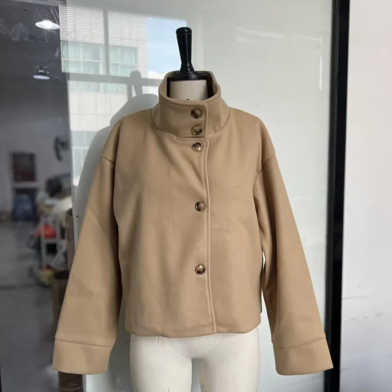 The Stand-Collar Boxy Jacket
