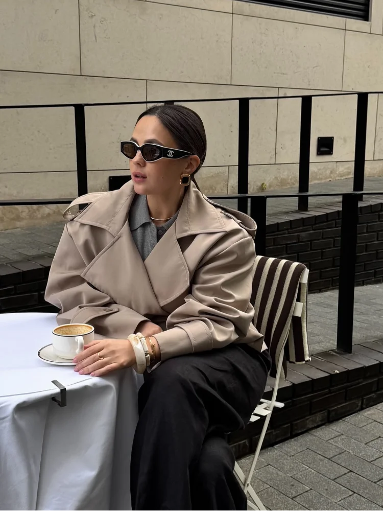 The Cropped Wrap Trench