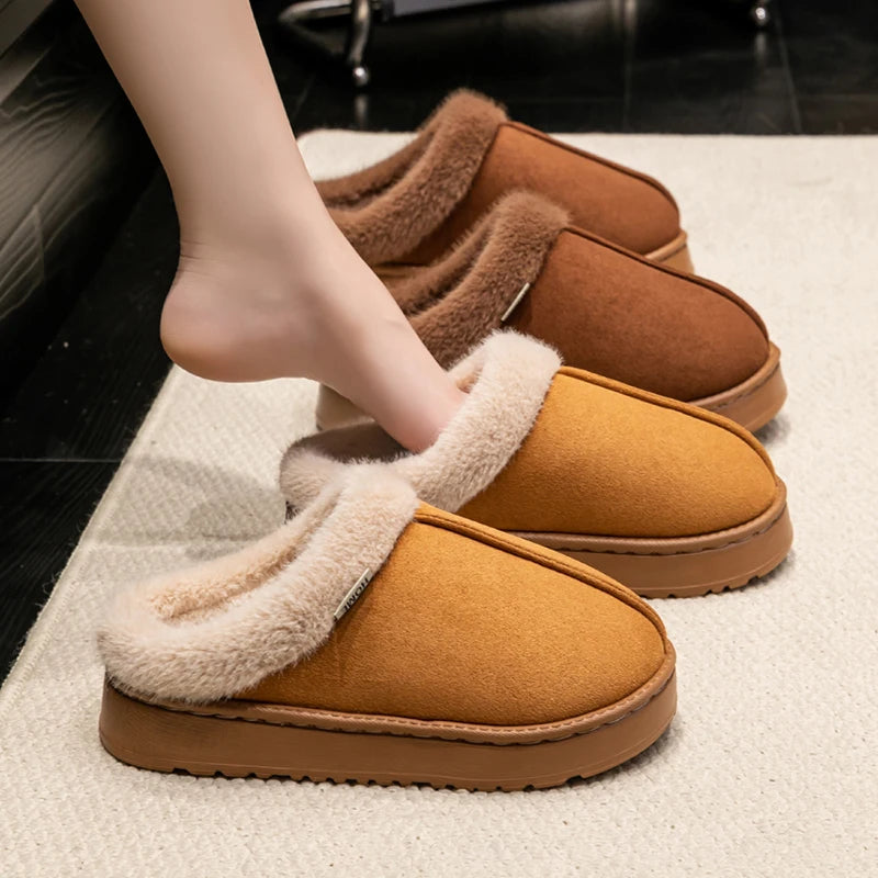 The Faux-Suede Platform Slipper
