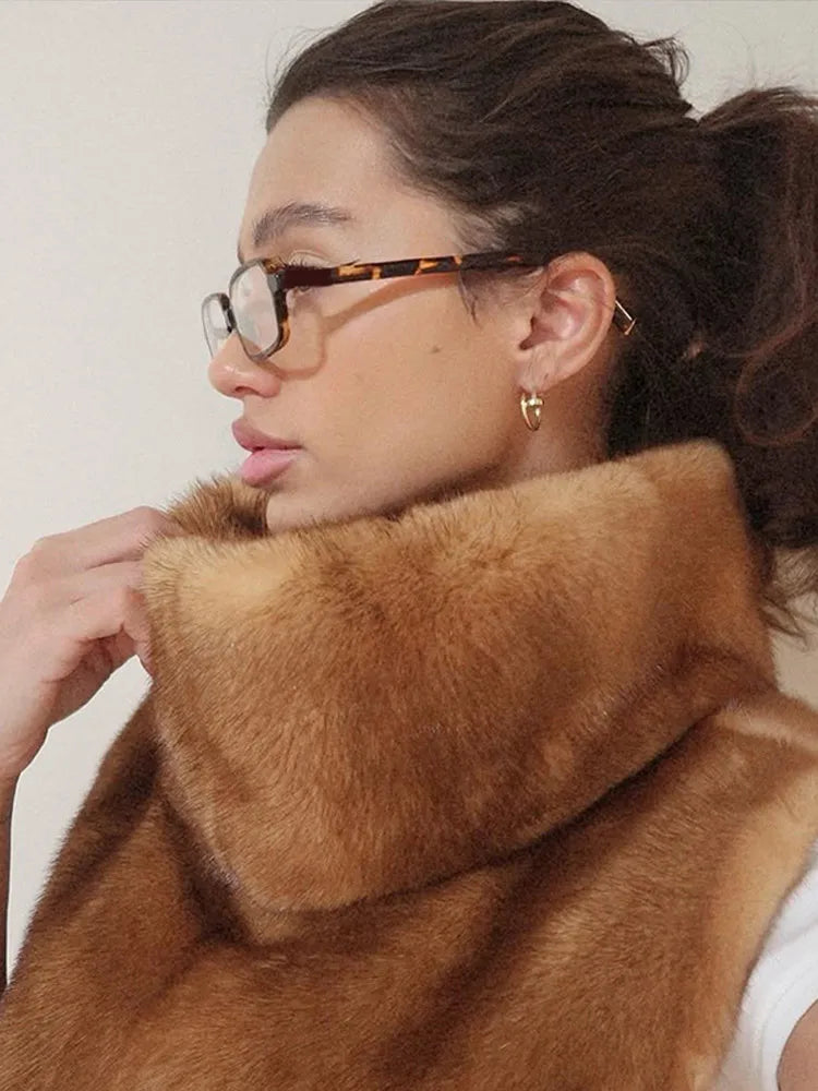 The Cruelty-Free Leather Jacket with Fur Collar