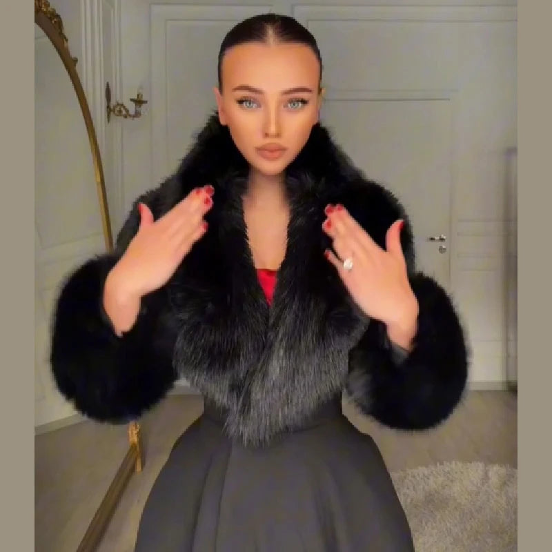The Cruelty-Free Fur Collar A-Line Maxi Coat