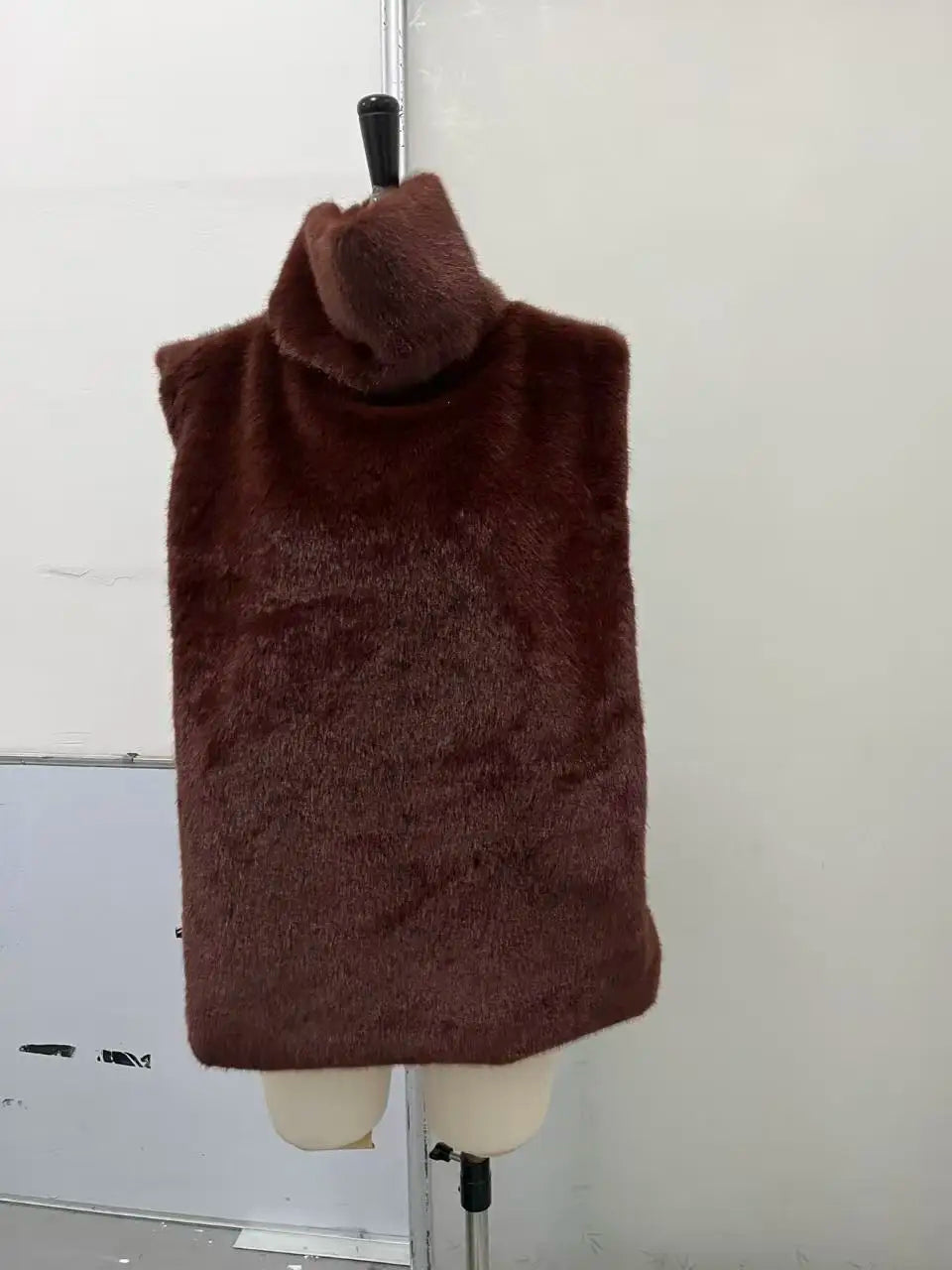 The Lace-Up Long Cruelty-Free Fur Coat