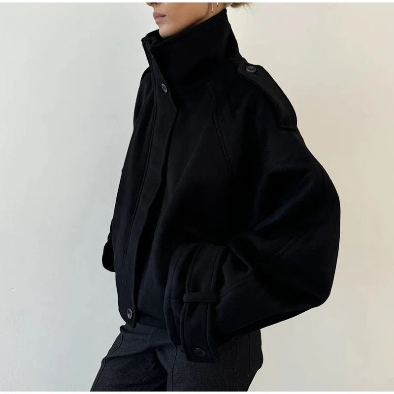 The Stand-Collar Boxy Jacket