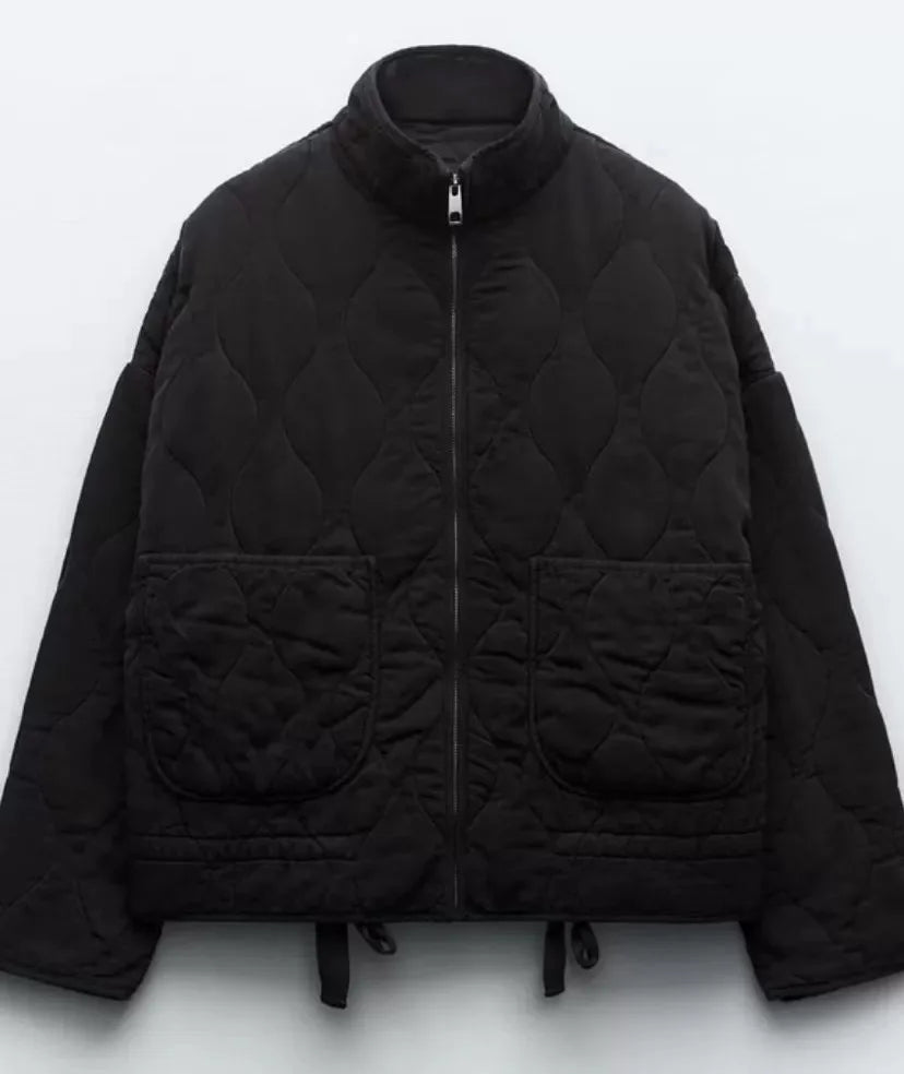 The Quilted High-Collar Jacket