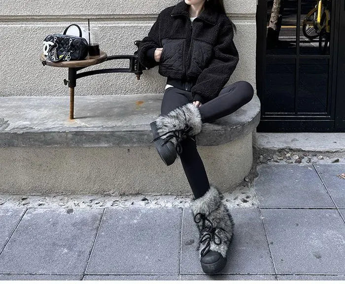 The Cropped Sherpa Zip Jacket