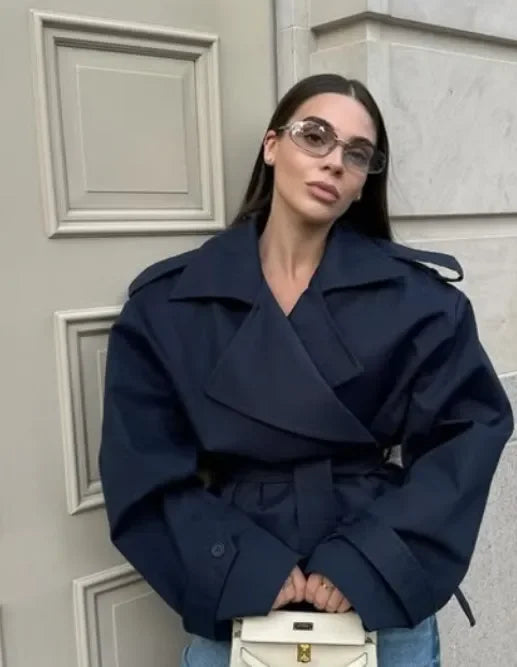 The V-Neck Belted Trench