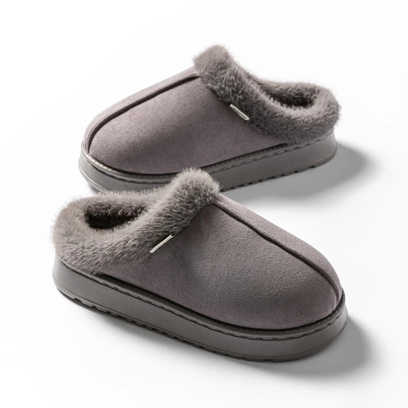 The Faux-Suede Platform Slipper