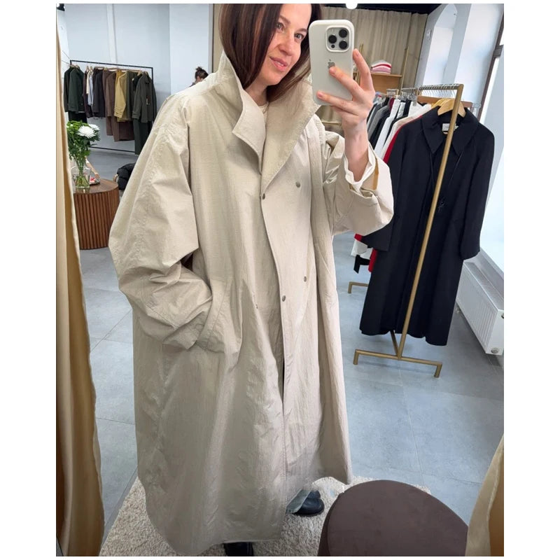 The Oversized Stand-Collar Trench