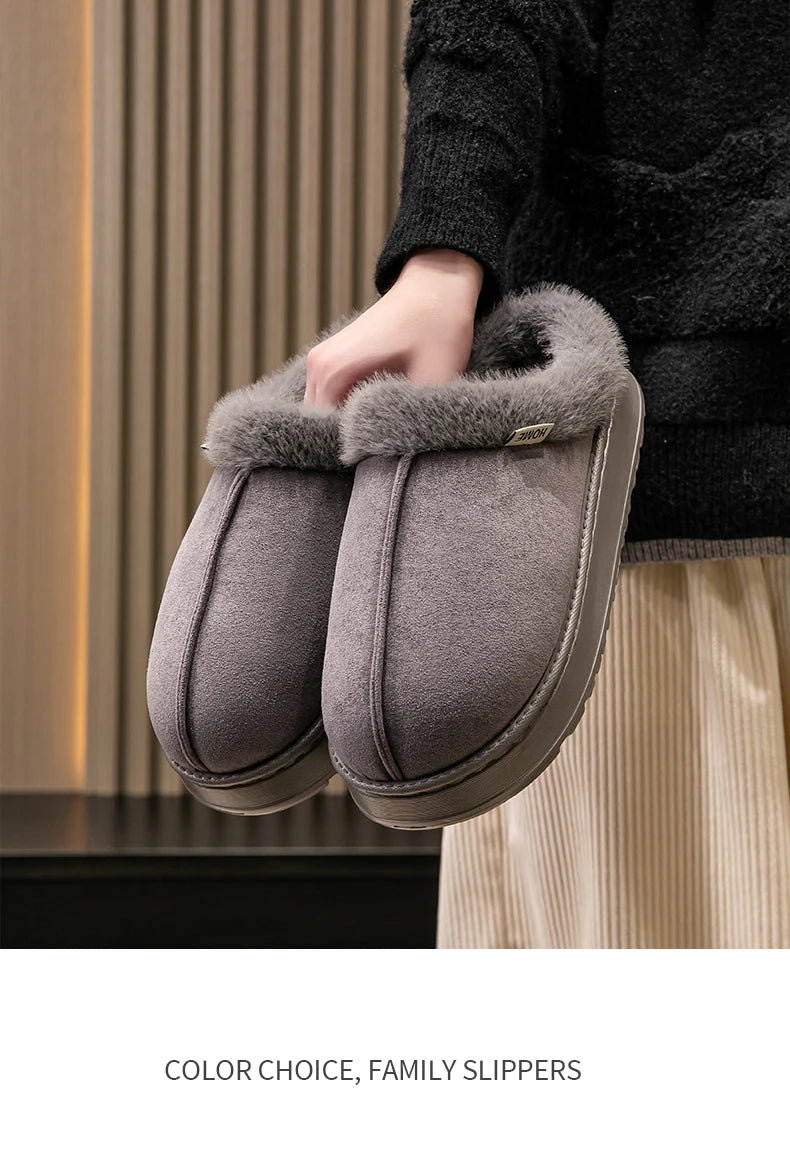 The Faux-Suede Platform Slipper