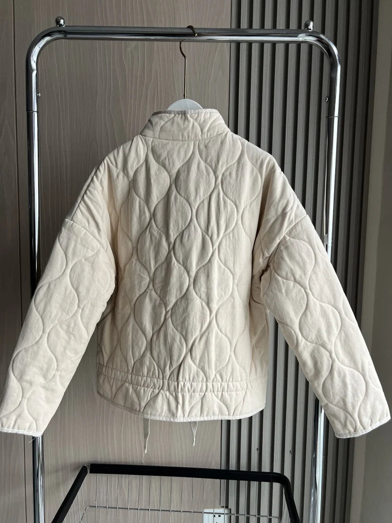 The Quilted High-Collar Jacket