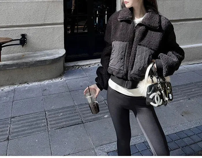 The Cropped Sherpa Zip Jacket