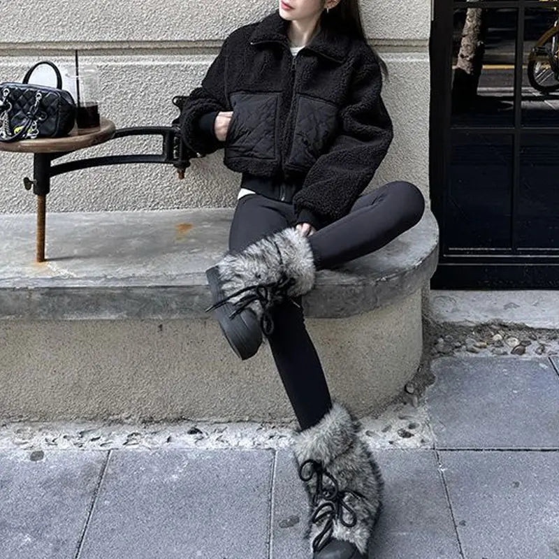 The Cropped Sherpa Zip Jacket