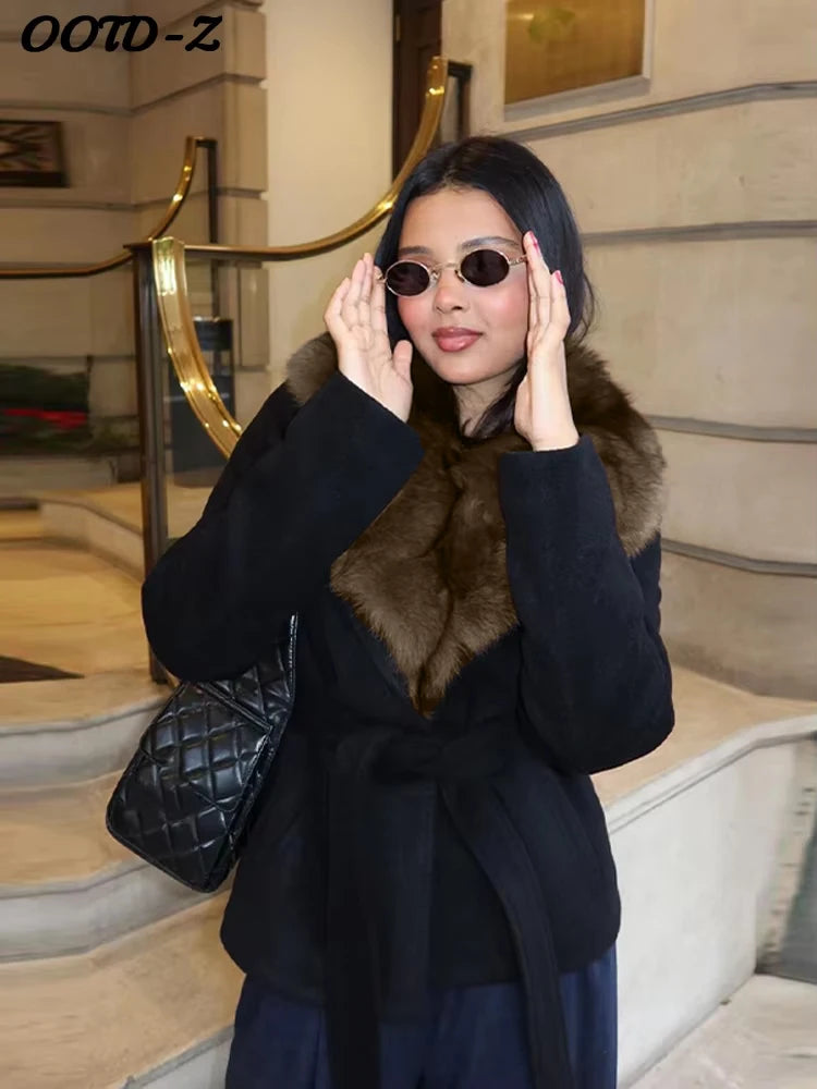 The Lace-Up Shawl-Collar Coat