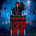 6ft Animatronic DJ Reaper Gothic Skeleton Halloween Decoration