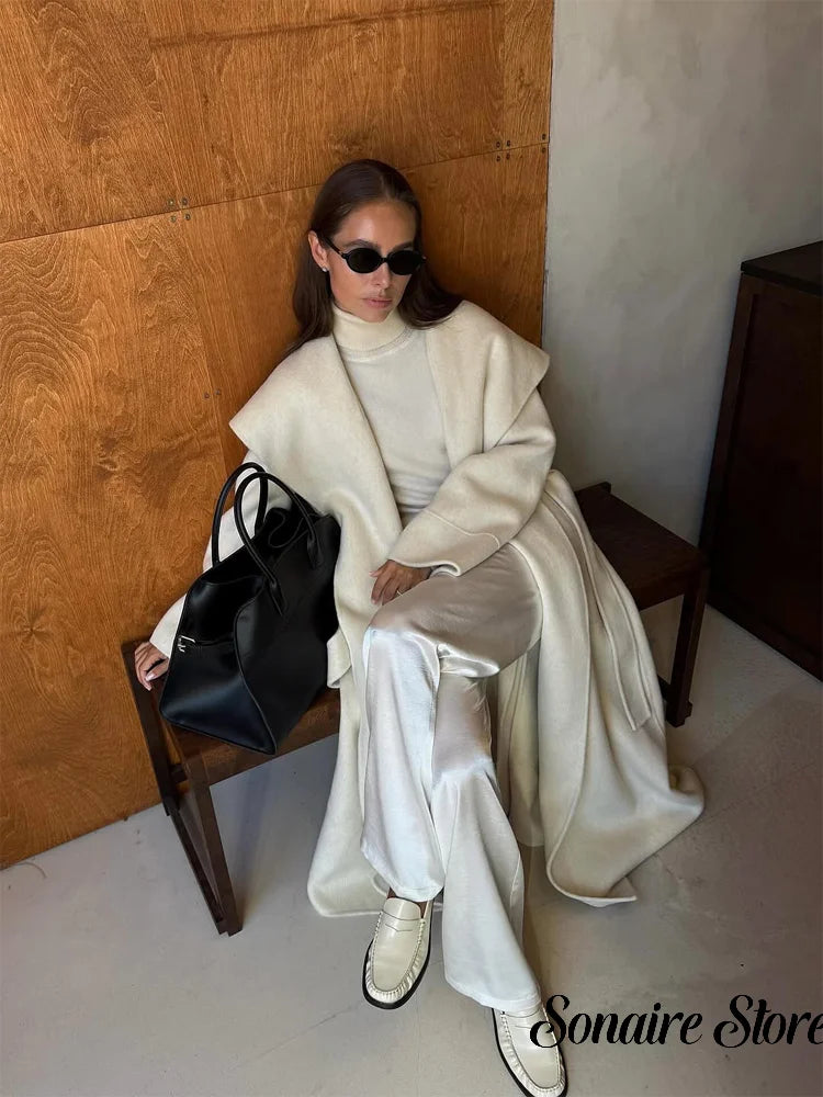The High-Collar Lace-Up Overcoat