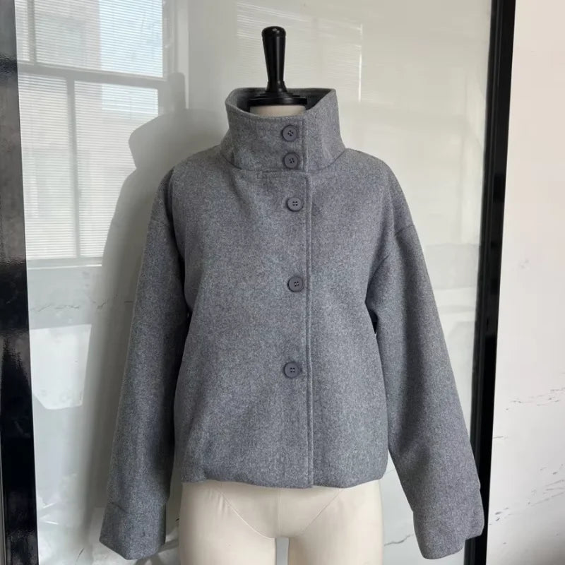 The Stand-Collar Boxy Jacket